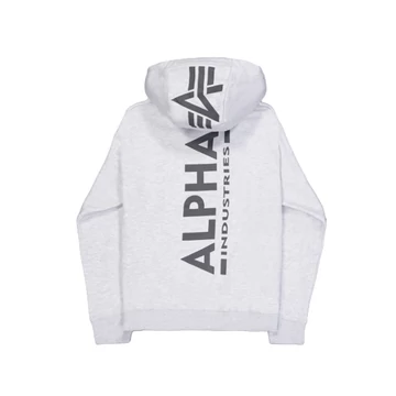Back Print Hoodie - pastel grey melange