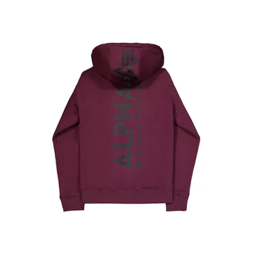 Back Print Hoodie - dark cherry
