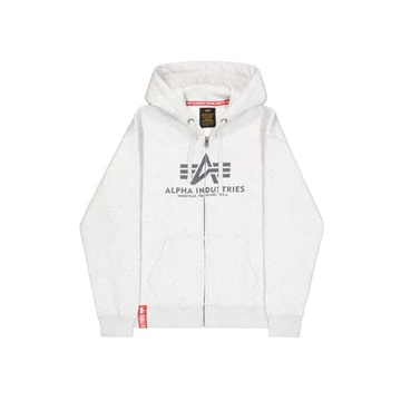 Basic Zip Hoodie - pastel grey melange