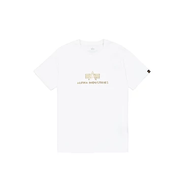 Basic Mid Logo TPU T-Shirt - white/gold