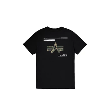 Camo Label Backprint T-Shirt - black