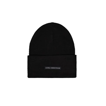 Rubber Logo Beanie - black