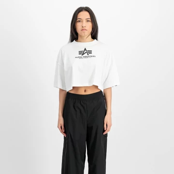 Basic Big Logo Cropped PP T-Shirt Women - white