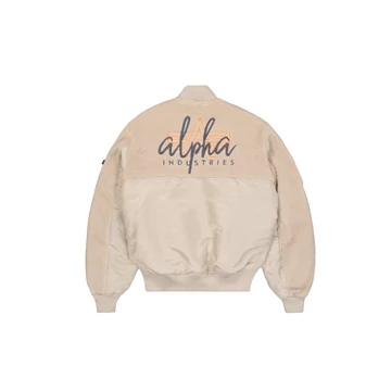 MA-1 Teddy Bomber Jacket - organic beige