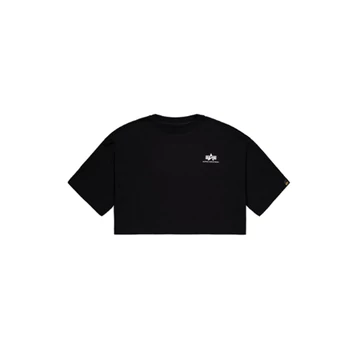 Basic Small Logo Cropped PP T-Shirt Women - black