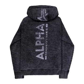 Backprint Vintage Hoodie - black