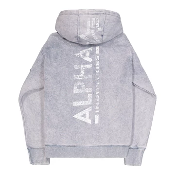 Backprint Vintage Hoodie - denim blue