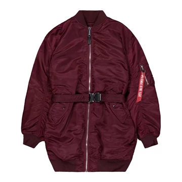 MA-1 Coat Bomber Jacket Women - dark cherry
