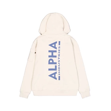 Back Print Hoodie - vintage white