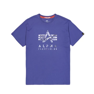 Camo Logo Puff Print BP T - night purple