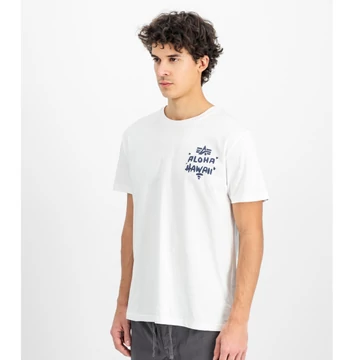 Aloha Back Print T-Shirt - white