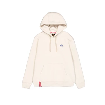 Basic Hoodie Small Logo - vintage white