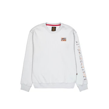 Camo Sleeve Crewneck - pastel grey