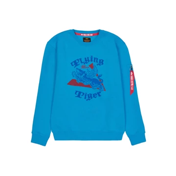 Flying Tigers Ink Crewneck - mediteranian blue
