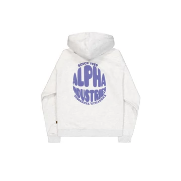 Logo Back Print Hoodie Women - pastel grey melange