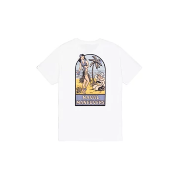 Naval Back Print T-Shirt - white