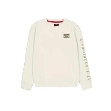Camo Sleeve Crewneck - vintage white