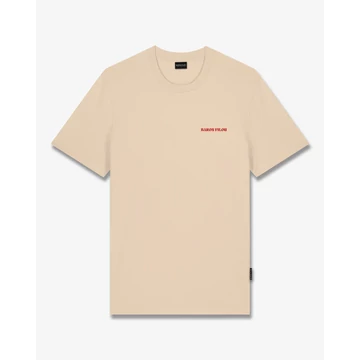FW25 T-Shirt Backprint LEFT LANE CLUB - Sand brown