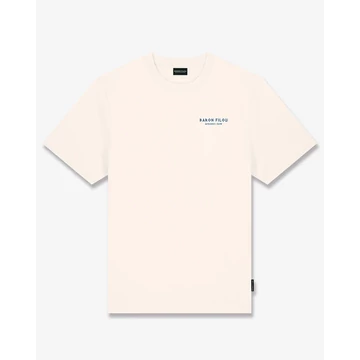 SS25 Oversized Backprint T-Shirt, Filou CXXIII., Mykonos - Pearl white