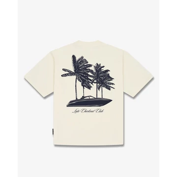 SS26 Oversized Backprint T-Shirt SPEED BOATS - Off-White