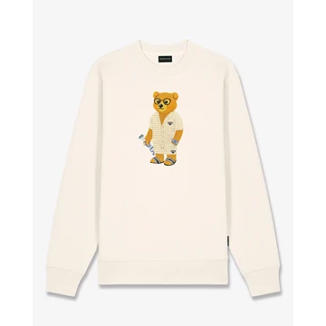 SS25 Embroidered Pullover Filou CXIII. - Pearl white