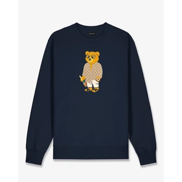 SS25 Embroidered Pullover Filou CXVIII. - Navy blue