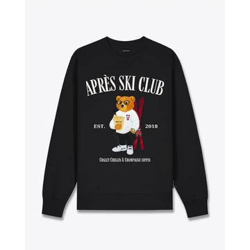 Embroidered Pullover Filou CXXXV. APRÈS SKI CLUB - Black