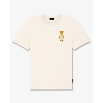 SS25 Embroidered Chestprint T-Shirt Filou CXIII. - Pearl white