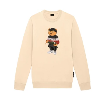FW24 Organic Embroidered Pullover Filou CV. - Sand brown