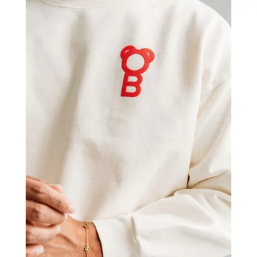 Signature Oversized Pullover - Off-White