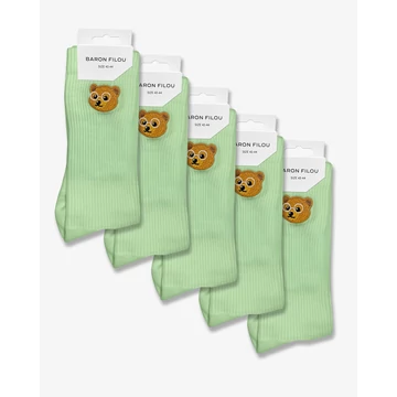 SS25 5-Pack Baron Filou Socks - Palm green