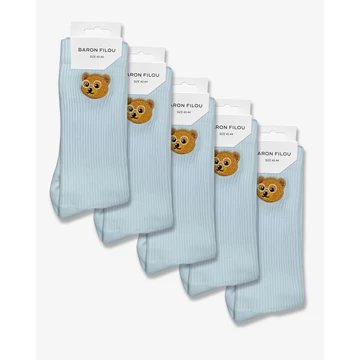 SS25 5-Pack Baron Filou Socks - Sky Blue