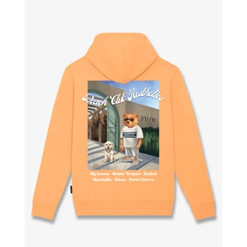 SS25 Oversized Backprint Hoodie, Filou CXXIV. - Sunrise orange