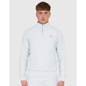FOUNDATION 1/4 ZIP SWEAT - Snow Marl