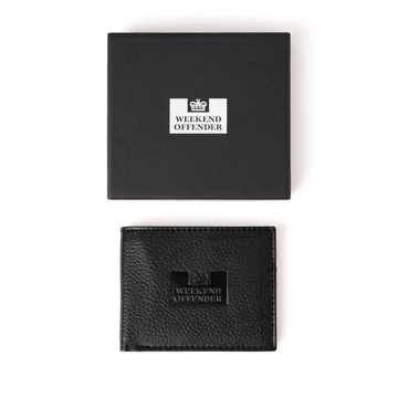 Leather Billfold Wallet With Gift Box Black - black