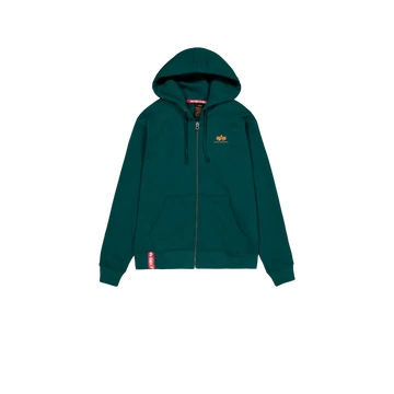 Basic Zip Hoody SL - force green