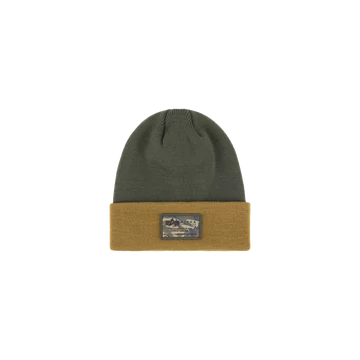 Crew C Label Beanie - dark olive