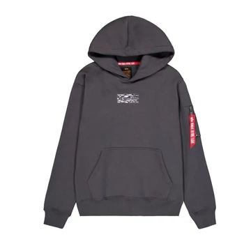 Metal Plate Hoodie - vintage grey