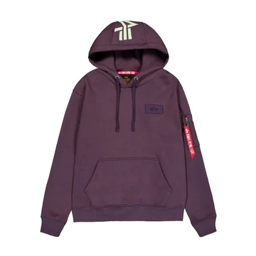 Back Print Hoodie - plum