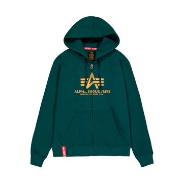 Basic Zip Hoody - force green