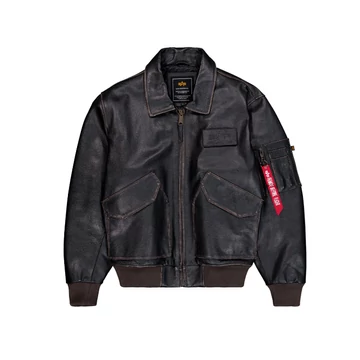CWU Leather Jacket - vintage brown