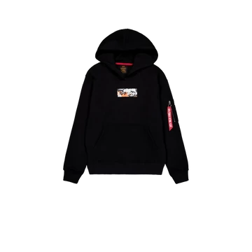 Camo Panel Hoodie - black