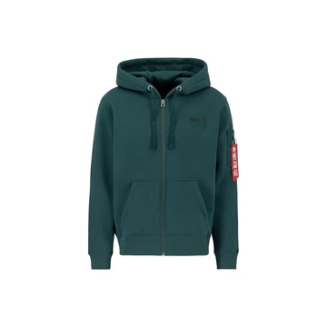 Back Print Zip Hoodie - force green