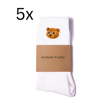 Baron-Filou-Socks-5-pack-white