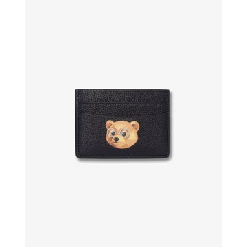 Leather Card Holder Filou Head - Black