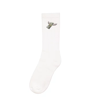FW24 Sport Socks, Flying Cash Stack - White