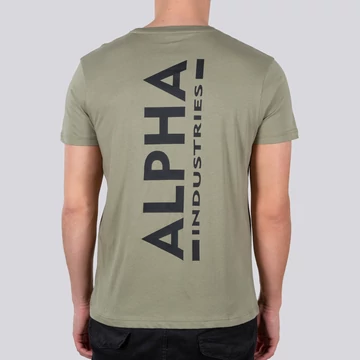 Backprint T - olive/black