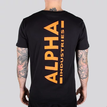 Backprint T Reflective Print - black/reflective orange