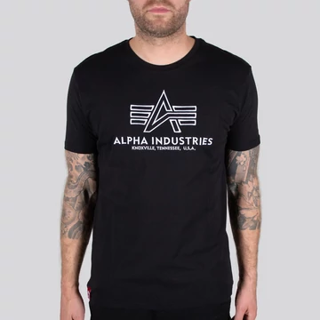 Basic T Embroidery - black/white