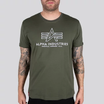 Basic T Embroidery - dark olive